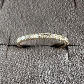 agete　アガット　K18 0.2ct ハーフエタニティダイヤリング(リング(指輪))