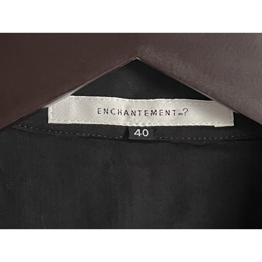 LE CIEL BLEU(ルシェルブルー)のENCHANTMENT アンシャントマン ノースリーブワンピース 黒  40 レディースのワンピース(ひざ丈ワンピース)の商品写真