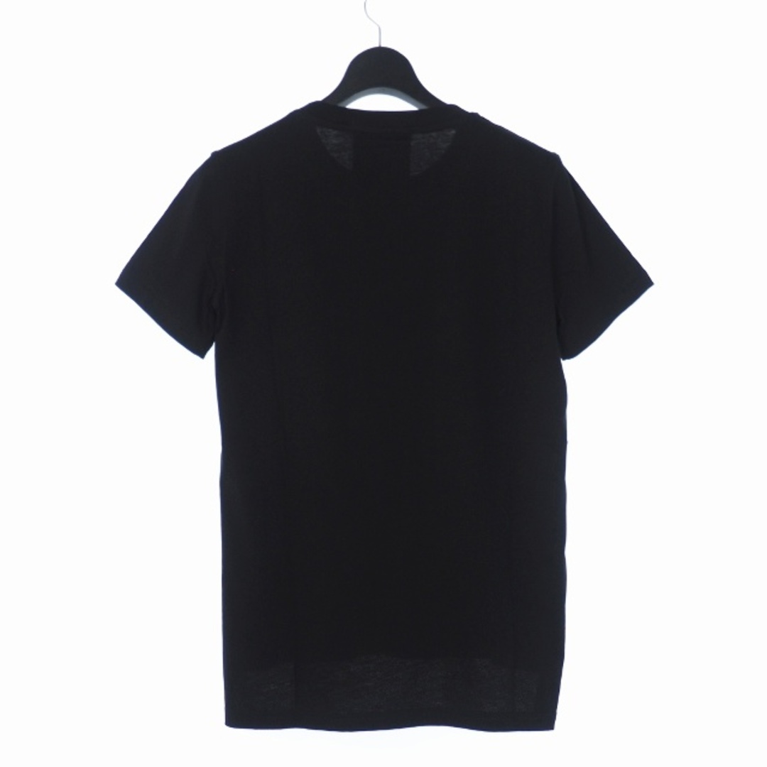 MOSCHINO(モスキーノ)のモスキーノ ロゴ プリント アシンメトリ Tシャツ カットソー 半袖 38 黒 レディースのトップス(Tシャツ(半袖/袖なし))の商品写真