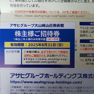 大山崎山荘美術館★ご招待券１名★有効期限2024/8/31(美術館/博物館)