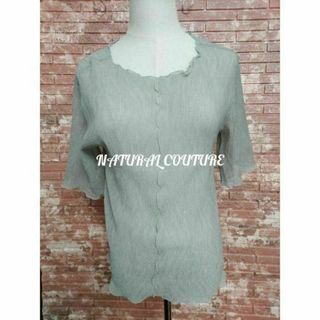 ナチュラルクチュール(natural couture)のNATURAL COUTUREナチュラルクチュール シースルー 5分丈 トップス(シャツ/ブラウス(半袖/袖なし))