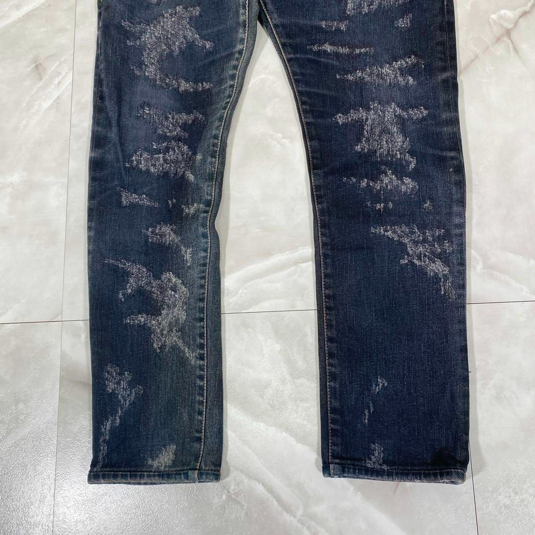 エディ期 サンローランパリ 13AW クラッシュペイントデニム W32 エディ期 サンローランパリ 13AW クラッシュペイントデニム W32