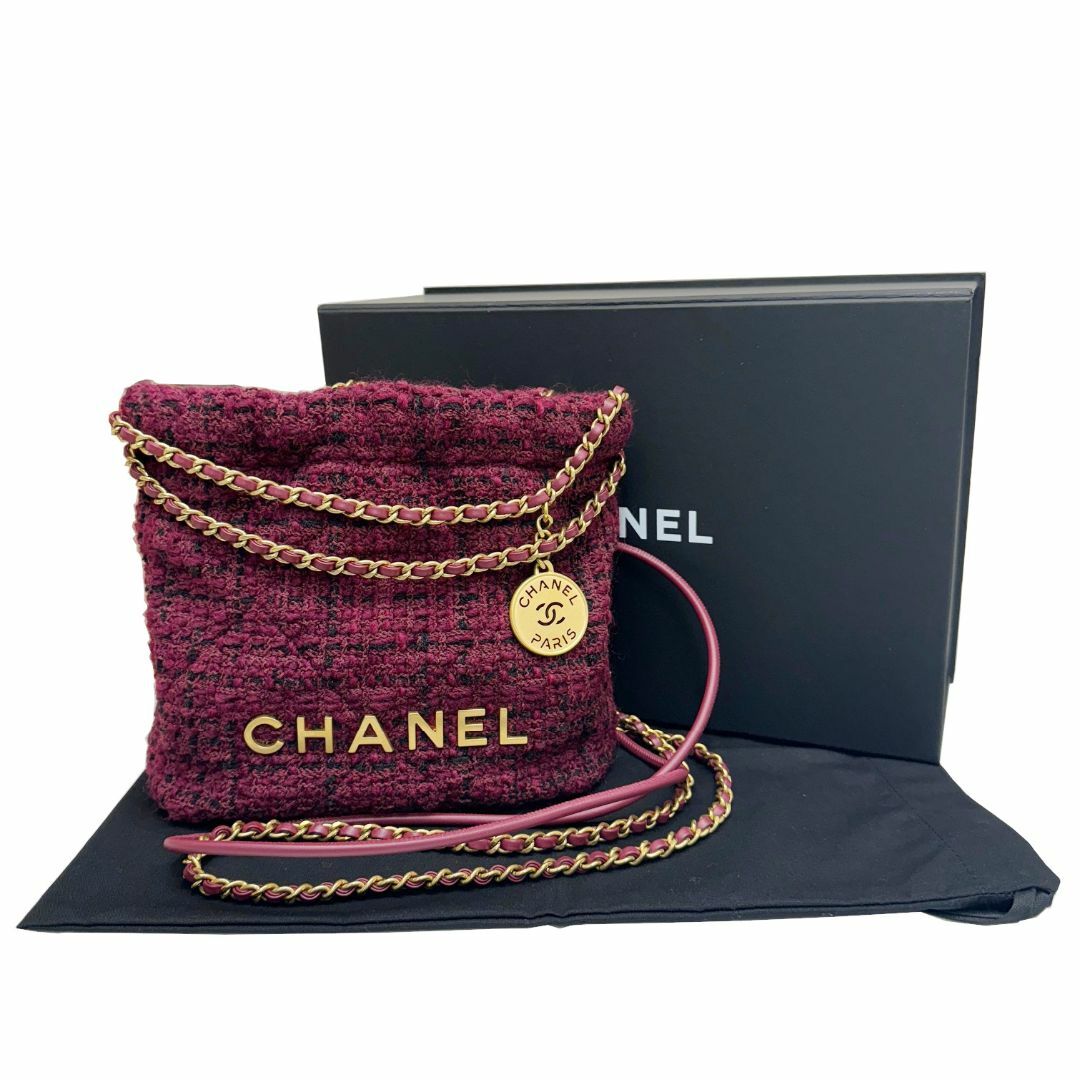 CHANEL - シャネル CHANEL 22 ミニ ココマーク ツイード CHANEL - シャネル CHANEL 22 ミニ ココマーク ツイード