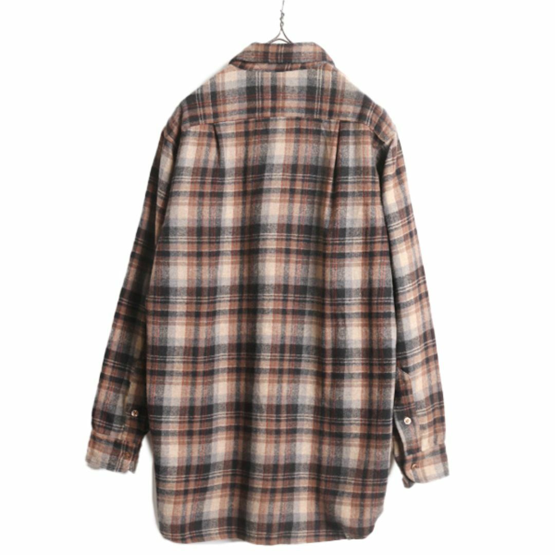 PENDLETON(ペンドルトン)の70s USA製 ペンドルトン チェック ウール シャツ メンズ L 程/ 古着 70年代 アメリカ製 ヴィンテージ PENDLETON 長袖シャツ マルチカラー メンズのトップス(シャツ)の商品写真