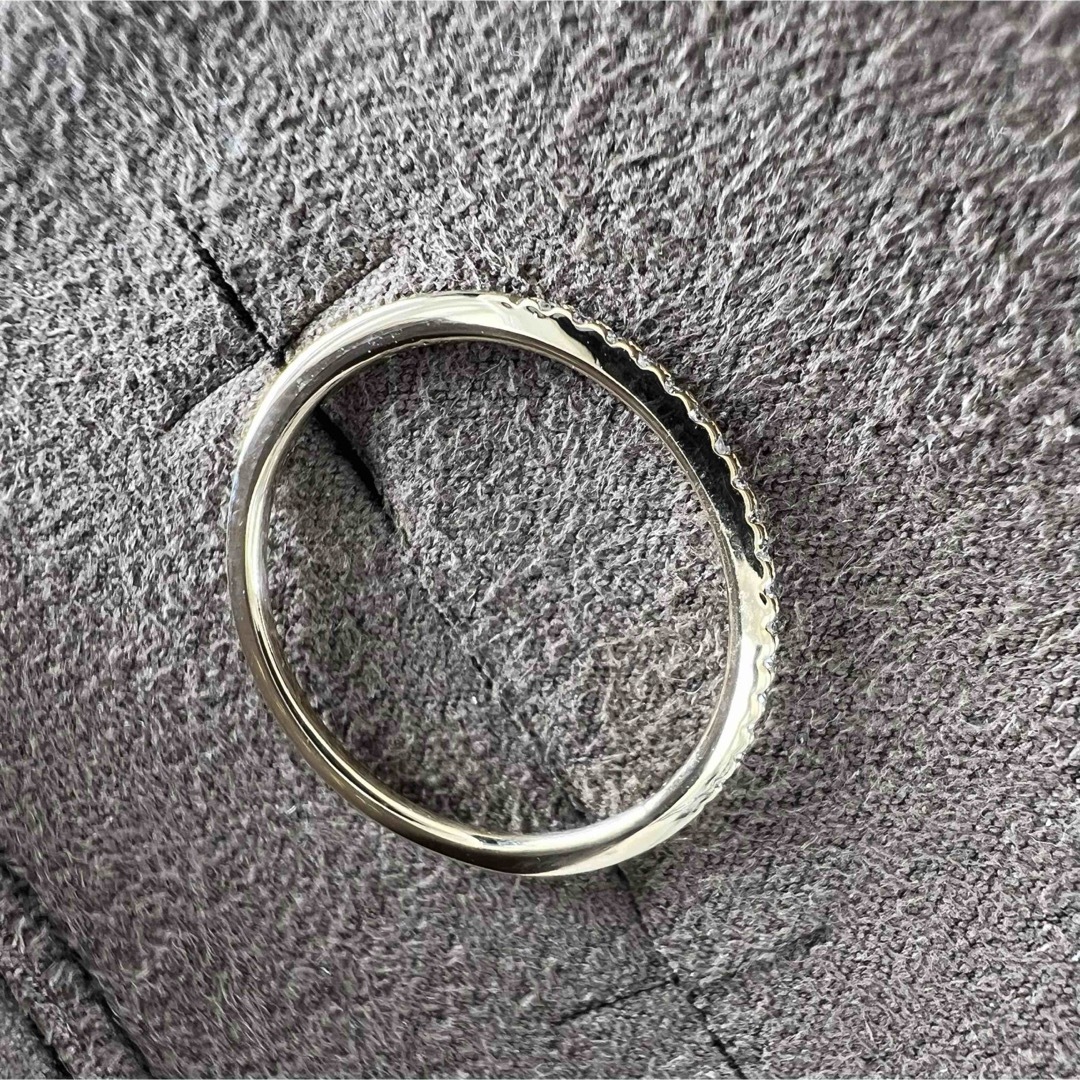 agete(アガット)のagete　アガット　K10 ハーフエタニティダイヤリング レディースのアクセサリー(リング(指輪))の商品写真