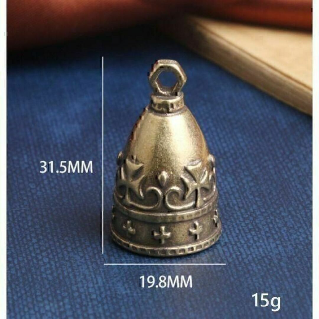 真鍮 brass ガーディアンベル 鈴 御守り キーホルダー ハーレー ライダー メンズのファッション小物(キーホルダー)の商品写真