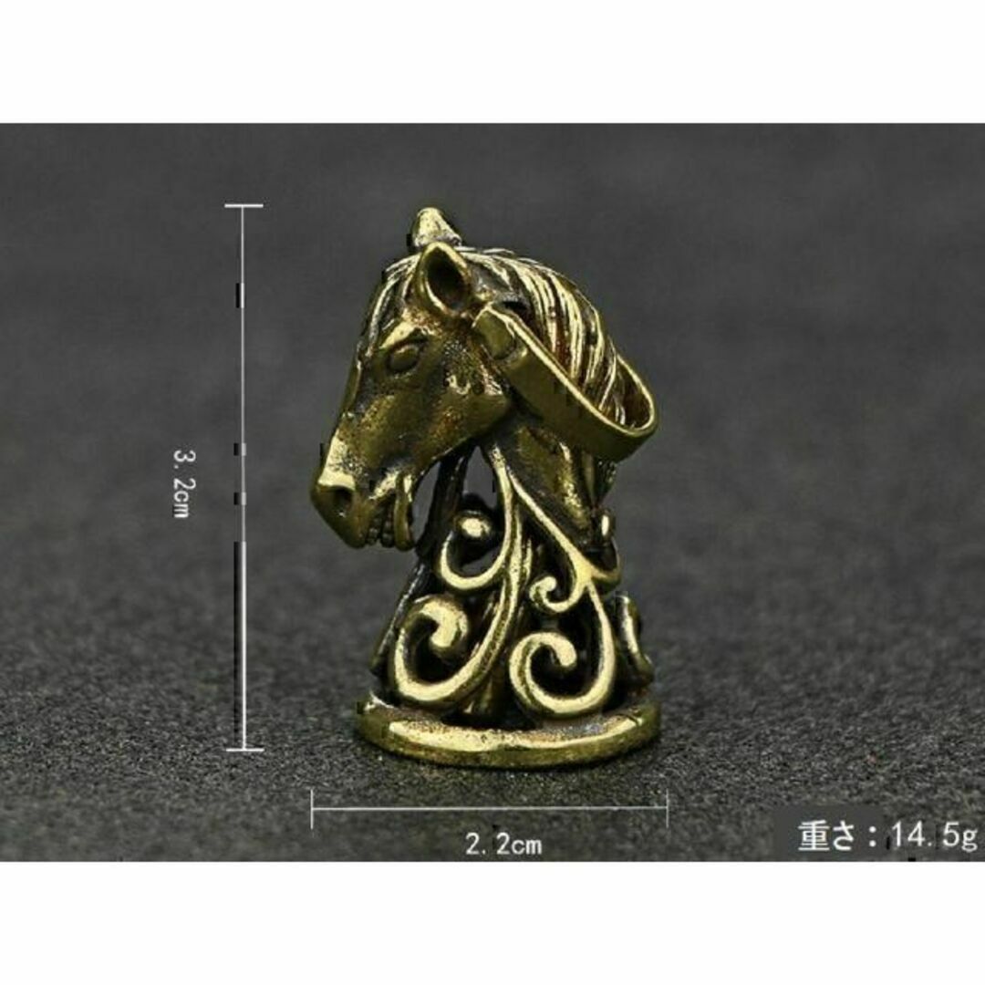 真鍮 brass ガーディアンベル キーホルダー 馬 チェス ペンダントトップ メンズのファッション小物(キーホルダー)の商品写真