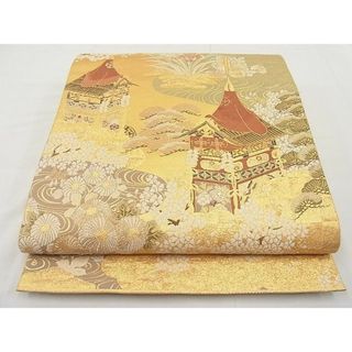 平和屋野田店■六通柄袋帯　唐織　松彩錦　金糸　逸品　n-rc0619(帯)