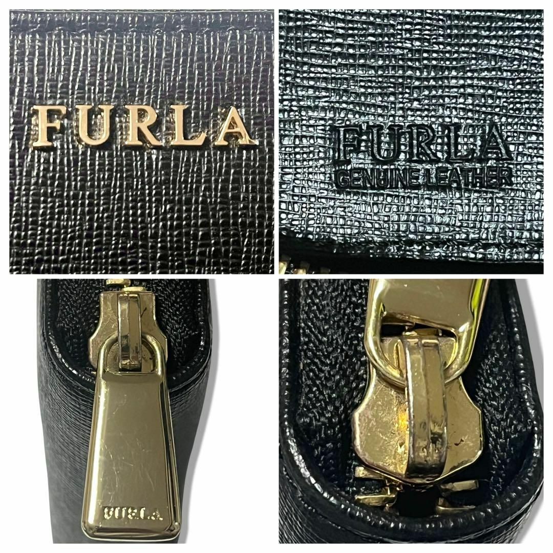 Furla(フルラ)の一点物　FURLA フルラ　二つ折り財布　ミニウォレット　ブラック　黒　送料無料 レディースのファッション小物(財布)の商品写真