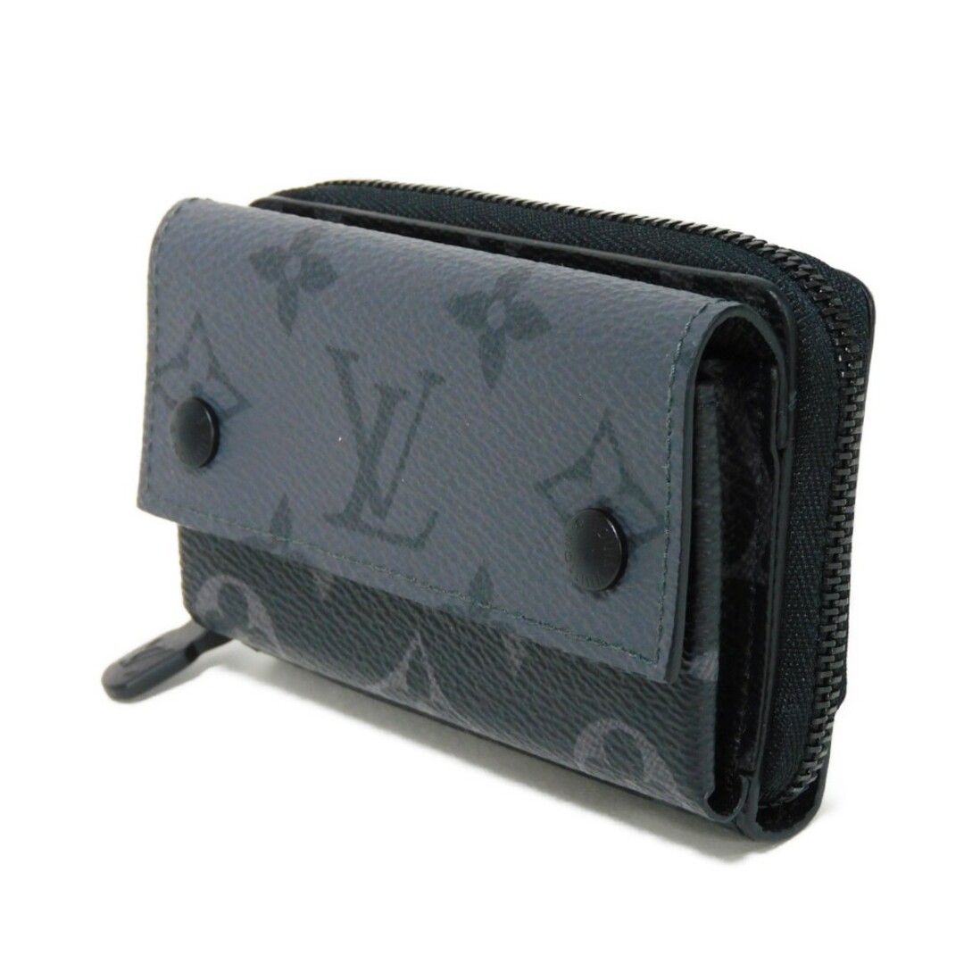 LOUIS VUITTON(ルイヴィトン)のLOUIS VUITTON ルイ・ヴィトン ジッピー オーガナイザー LVロゴ フラワー ブラック グレー RFID ICチップ 現行 未使用 ラウンドファスナー モノグラム エクリプス リバース ノワール コインケース M82771 メンズのファッション小物(コインケース/小銭入れ)の商品写真