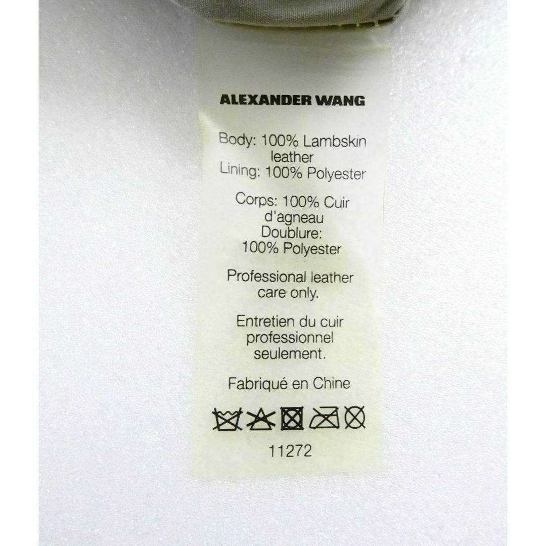 Alexander Wang(アレキサンダーワン)の良品 Alexander Wang レザー クルーネック 半袖 カットソー レディースのトップス(カットソー(半袖/袖なし))の商品写真