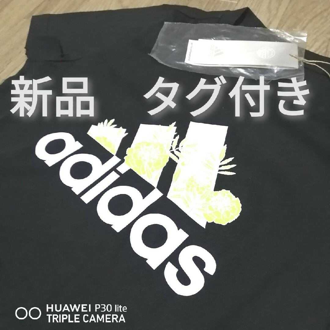 adidas(アディダス)の【大人気残りわずか】新品　アディダス　レディース　Tシャツ　Мサイズ　ブラック レディースのトップス(Tシャツ(半袖/袖なし))の商品写真