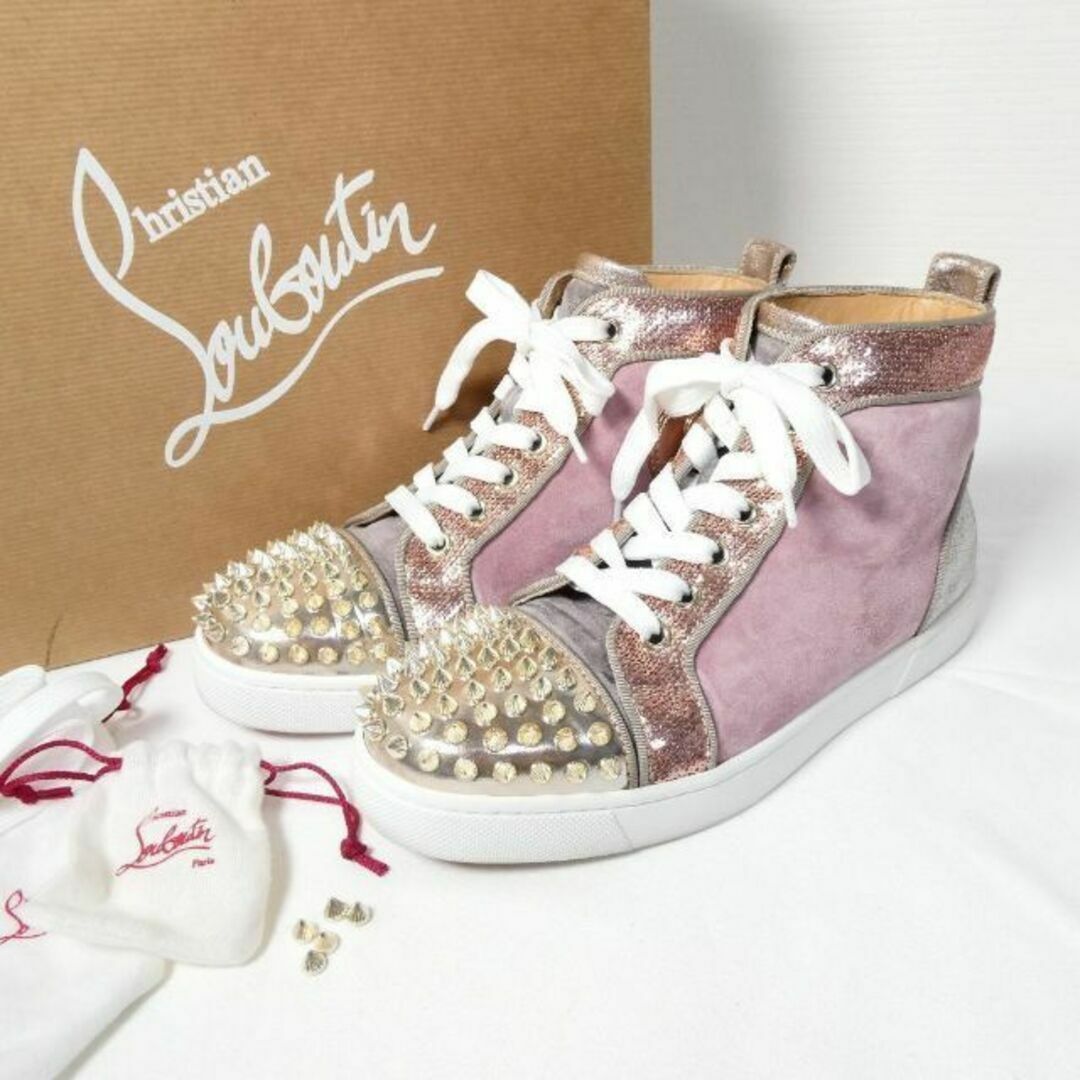 Christian Louboutin(クリスチャンルブタン)の極美品 Christian Louboutin スパイク スハイカットスニーカー レディースの靴/シューズ(スニーカー)の商品写真