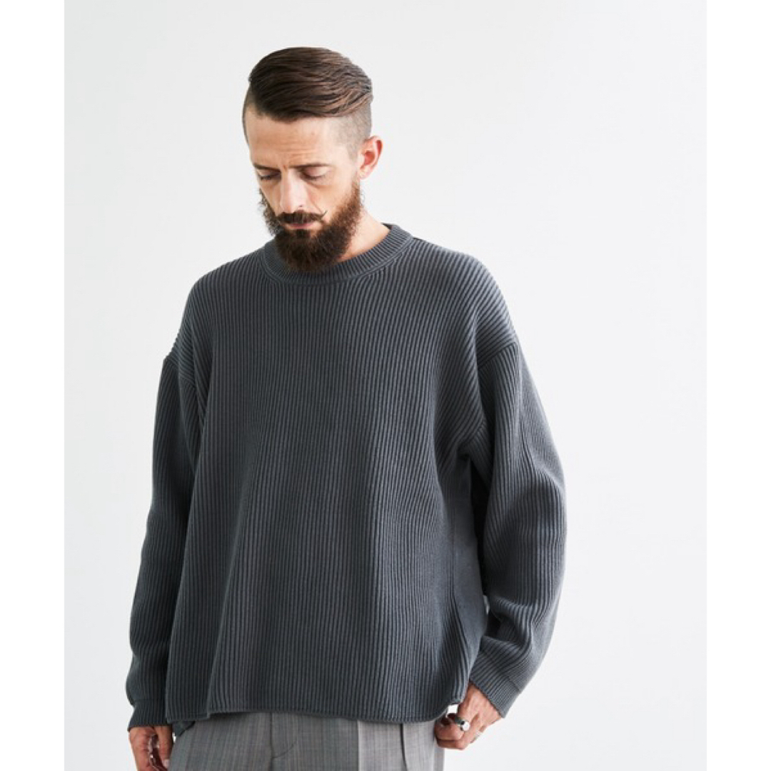 LIDNM(リドム)のLIDNMリドム　OVERSIZED 7G AZE KNIT メンズのトップス(ニット/セーター)の商品写真