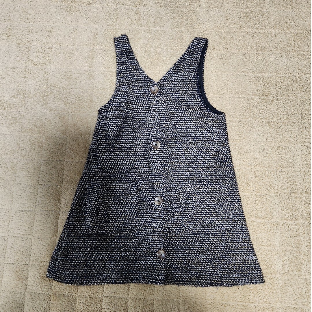 ZARA KIDS(ザラキッズ)のZARAベビー　ツイードワンピース　104センチ キッズ/ベビー/マタニティのキッズ服女の子用(90cm~)(ワンピース)の商品写真