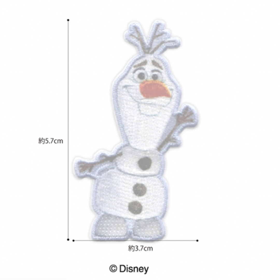 Disney(ディズニー)のオラフ 刺繍ワッペン アナと雪の女王2 アナ雪2  アップリケ シールワッペン ハンドメイドの素材/材料(各種パーツ)の商品写真