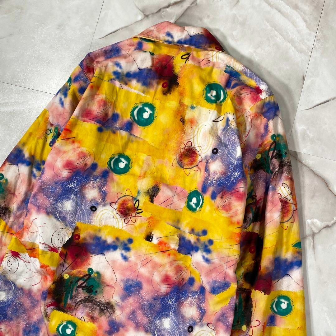 COMME des GARCONS SHIRT(コムデギャルソンシャツ)のコムデギャルソンシャツ　20AWタイダイペイントコーチジャケット　マルチカラーM メンズのジャケット/アウター(カバーオール)の商品写真