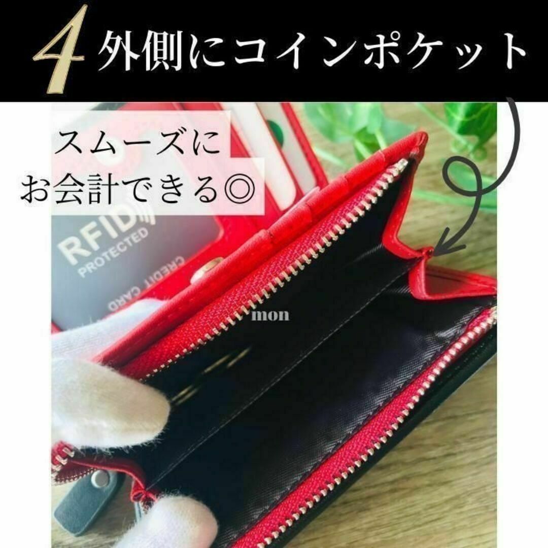 二つ折り財布 本革 メンズ ブラック 人気 黒 新品未使用 ファスナー ミニa6 メンズのファッション小物(折り財布)の商品写真