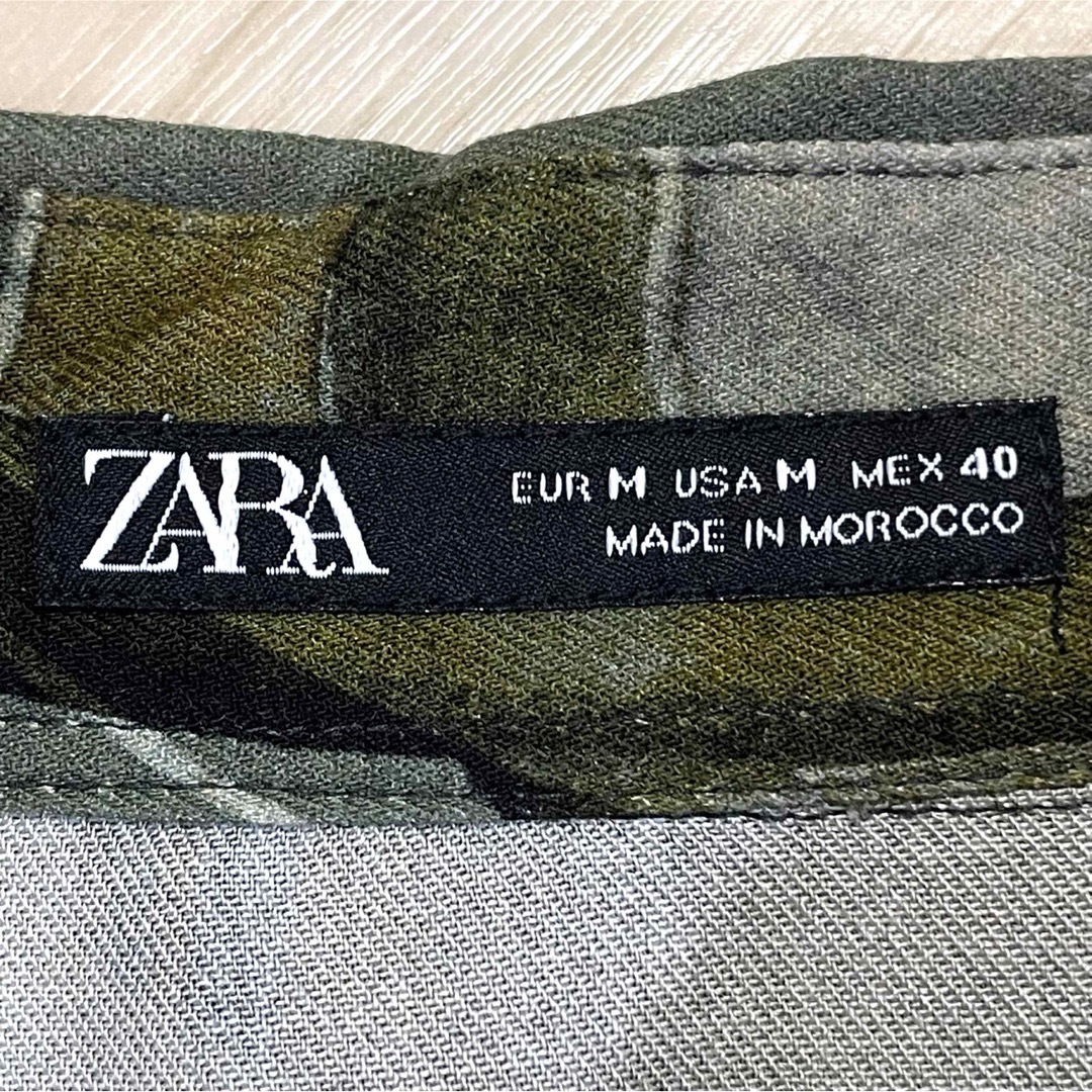 ZARA(ザラ)のZARA ザラ 総柄 シャツ アートプリント レーヨン Mサイズ  即完売 古着 メンズのトップス(シャツ)の商品写真