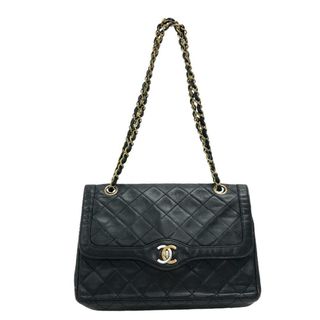 シャネル(CHANEL)のシャネル CHANEL ハンドバッグ
 マトラッセ ココマーク マトラッセ25 Wフラップ チェーンショルダー ブラック(ハンドバッグ)