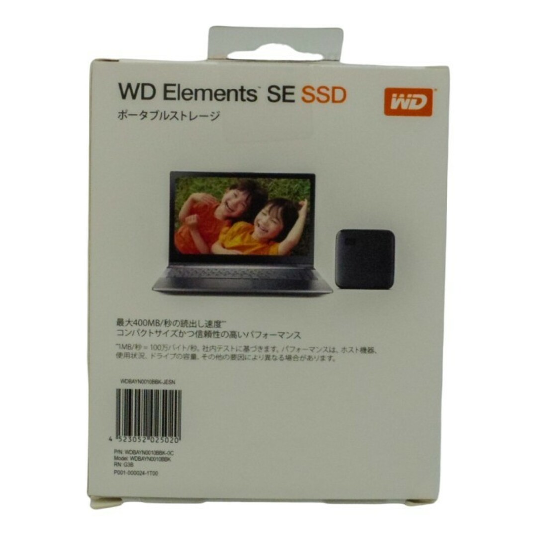 ポータブルストレージ WD Elements SE SSD 1TB WDBAYN0010BBK 中古 a1 スマホ/家電/カメラのPC/タブレット(PC周辺機器)の商品写真