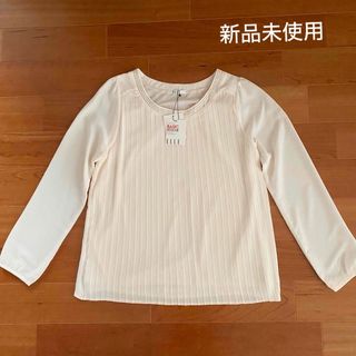 エル(ELLE)のタグ付き新品　ELLE シフォンプリーツブラウス　オフホワイト　サイズ38　(シャツ/ブラウス(長袖/七分))