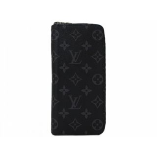 ルイヴィトン(LOUIS VUITTON)の【布袋あり】LOUIS VUITTON　ルイヴィトン　ジッピーウォレット・ヴェルティカル　N62295　長財布　モノグラム・エクリプス　ブラック×グレー　シンプル　メンズ　ギフト　プレゼント包装可【中古】松前R56号店(折り財布)