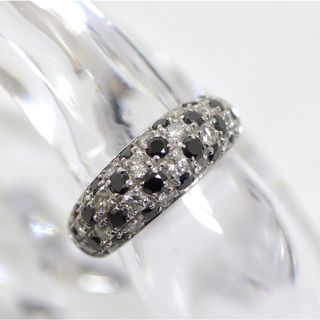 【Jewelry】K18WG ダイヤ＆ブラックダイヤリング 総カラットD1.77ct 12号/hm10312tg(リング(指輪))