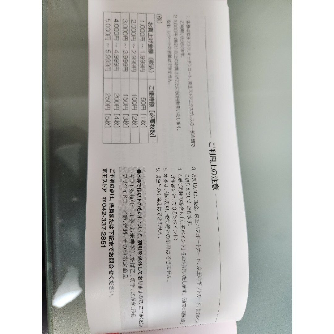 京王電鉄株主優待 京王ストア 50円割引券 20枚 チケットの乗車券/交通券(鉄道乗車券)の商品写真