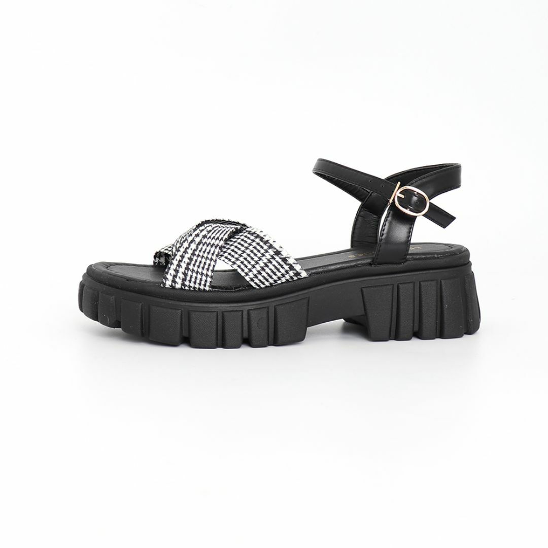 厚底サンダル レディース オルチャン 夏 ヒール:約4cm ストラップサンダル レディースの靴/シューズ(サンダル)の商品写真