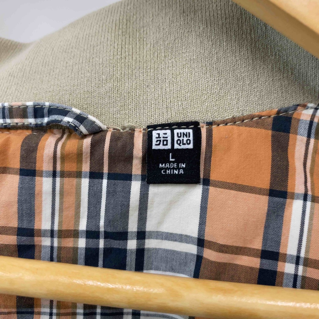 UNIQLO(ユニクロ)のUNIQLO ユニクロ メンズ ブルゾン ベージュ 綿混 フルジップ メンズのジャケット/アウター(ブルゾン)の商品写真