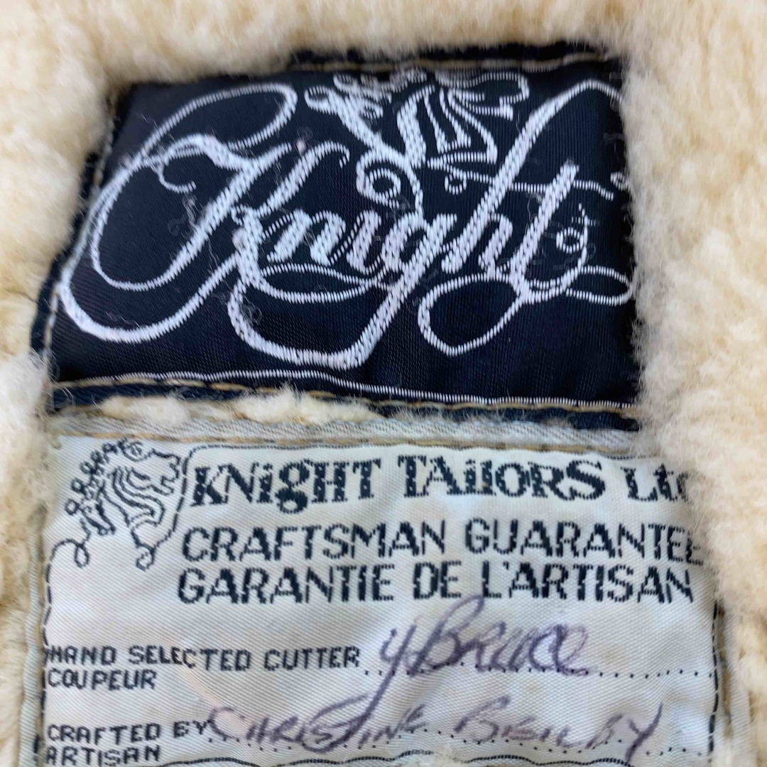 Knight Tailors Ltd ナイトテイラー メンズ レザージャケット ムートンコート ベージュ メンズのジャケット/アウター(レザージャケット)の商品写真