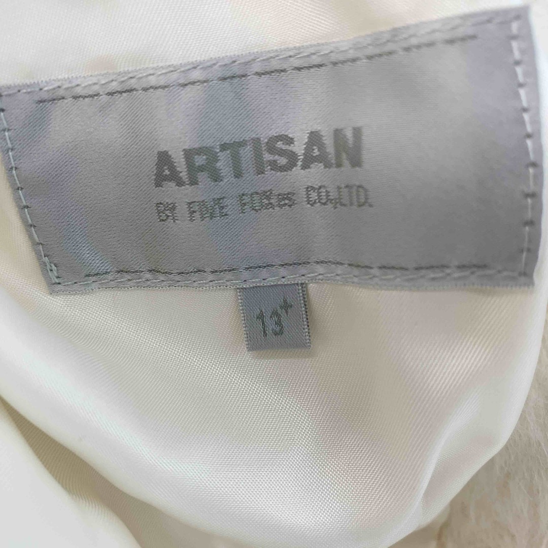ARTISAN(アルティザン)のARTISAN アルチザン ダウンコート ダッフルコート ロングコート シャギーニット ホワイト アルパカ 羊毛 レディースのジャケット/アウター(ダウンコート)の商品写真