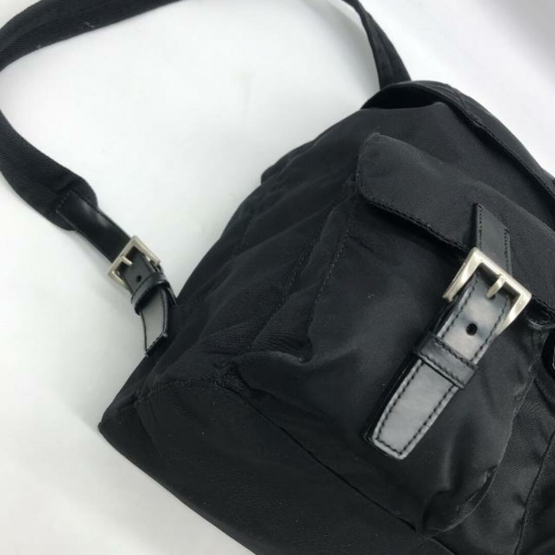 PRADA(プラダ)の良品 PRADA プラダ テスート ナイロン 三角 ロゴ 金具 リュック バッグ パック ブラック k1599 レディースのバッグ(リュック/バックパック)の商品写真