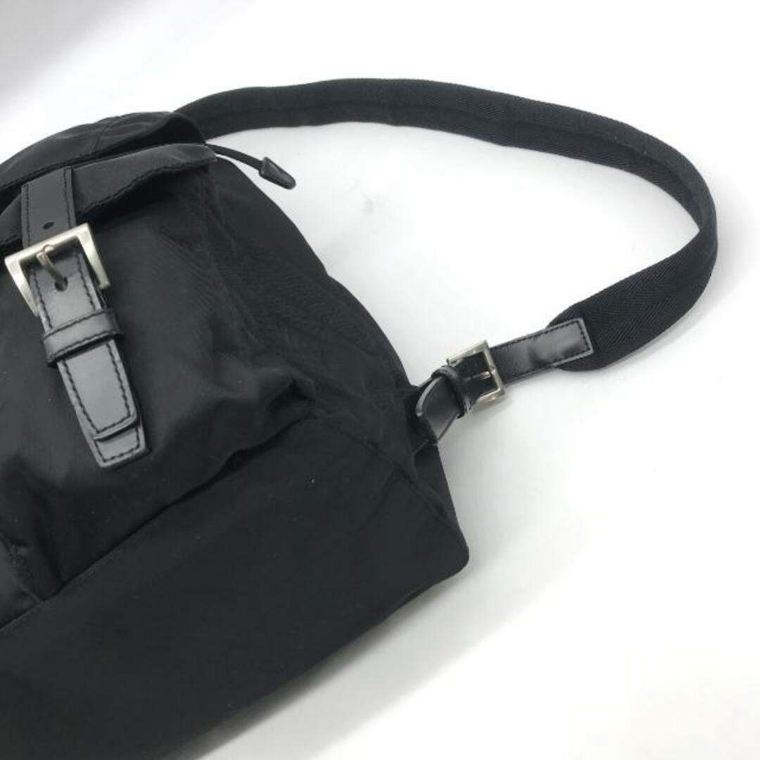 PRADA(プラダ)の良品 PRADA プラダ テスート ナイロン 三角 ロゴ 金具 リュック バッグ パック ブラック k1599 レディースのバッグ(リュック/バックパック)の商品写真