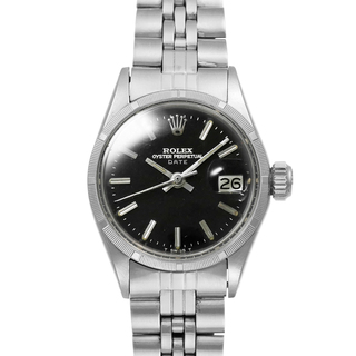 ロレックス(ROLEX)のROLEX オイスターパーペチュアルデイト ブラックミラー Ref.6519 アンティーク品 レディース 腕時計(腕時計)