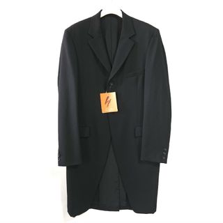 ヨウジヤマモトプールオム(Yohji Yamamoto POUR HOMME)の90's Y’s for Men ウールギャバコート ブラック 赤タグ(テーラードジャケット)