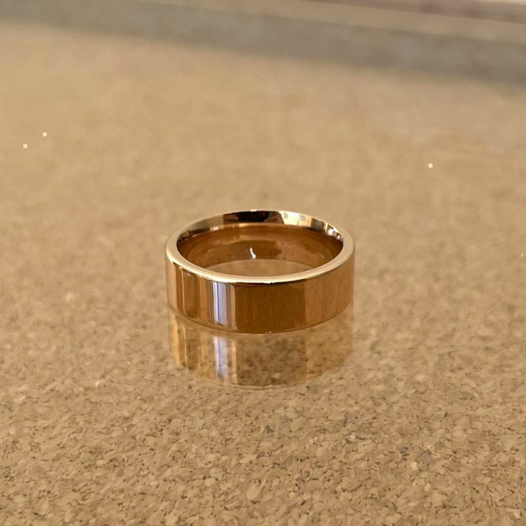 アレルギー対応◎ 平打ち5mmピンクゴールドリング 指輪 レディースのアクセサリー(リング(指輪))の商品写真