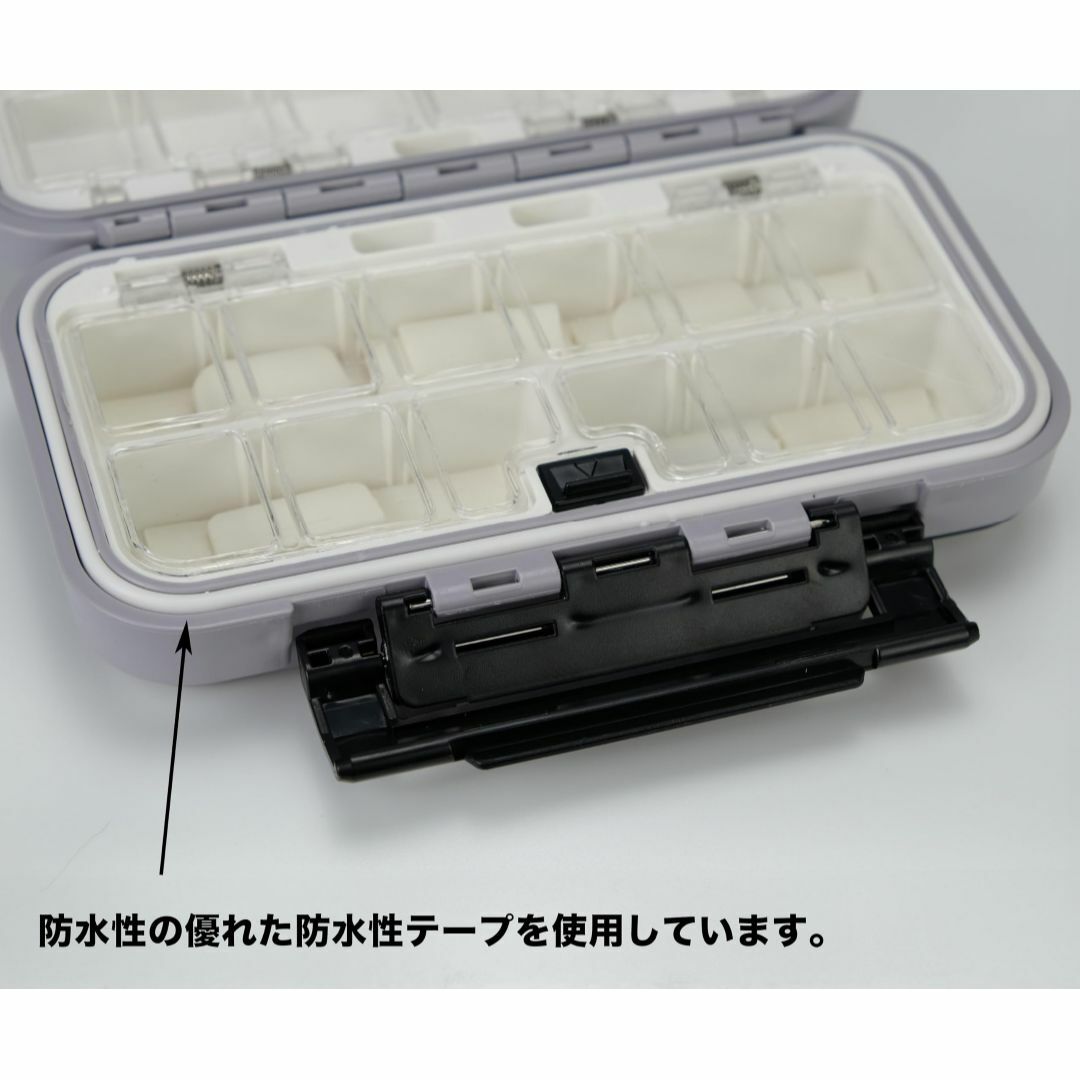 【色: オレンジ／グレー 各1パック】Piscorush タックルボックス 防水 スポーツ/アウトドアのフィッシング(その他)の商品写真