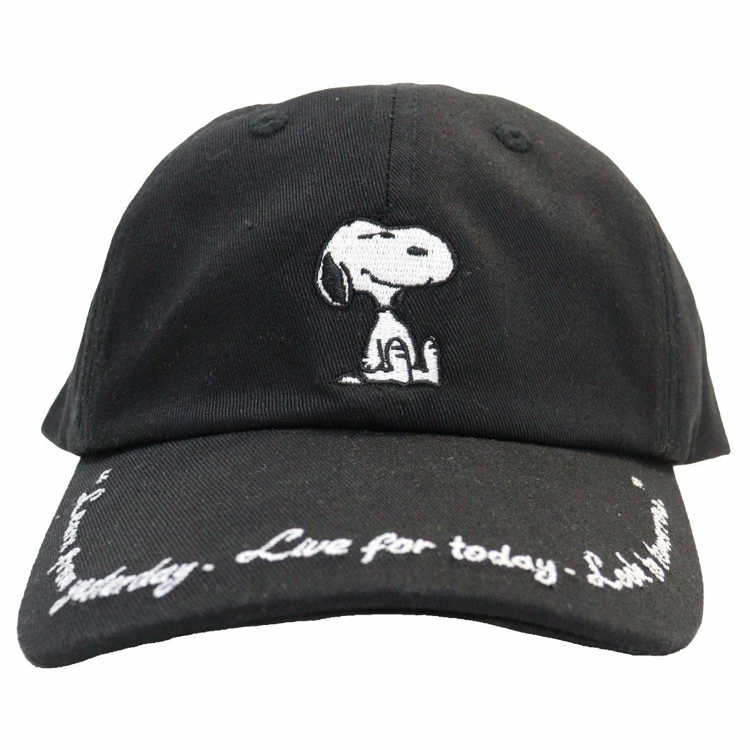 SNOOPY(スヌーピー)のSNOOPY スヌーピー キャップ まったり キッズ レディース★ブラック新品 キッズ/ベビー/マタニティのこども用ファッション小物(帽子)の商品写真