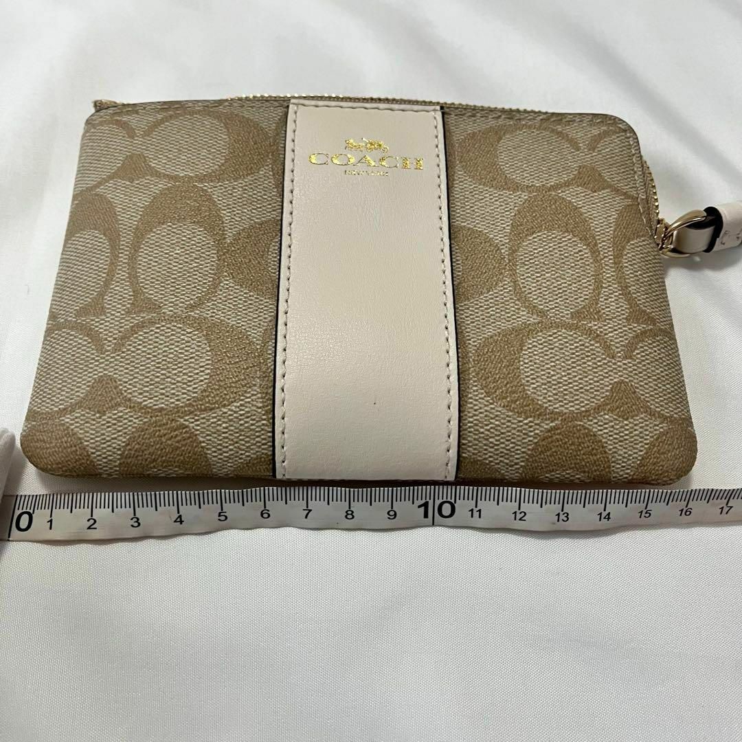 COACH(コーチ)のCOACH シグネチャー ポーチ F58035 小銭入れ 財布 PVC レザー レディースのファッション小物(ポーチ)の商品写真