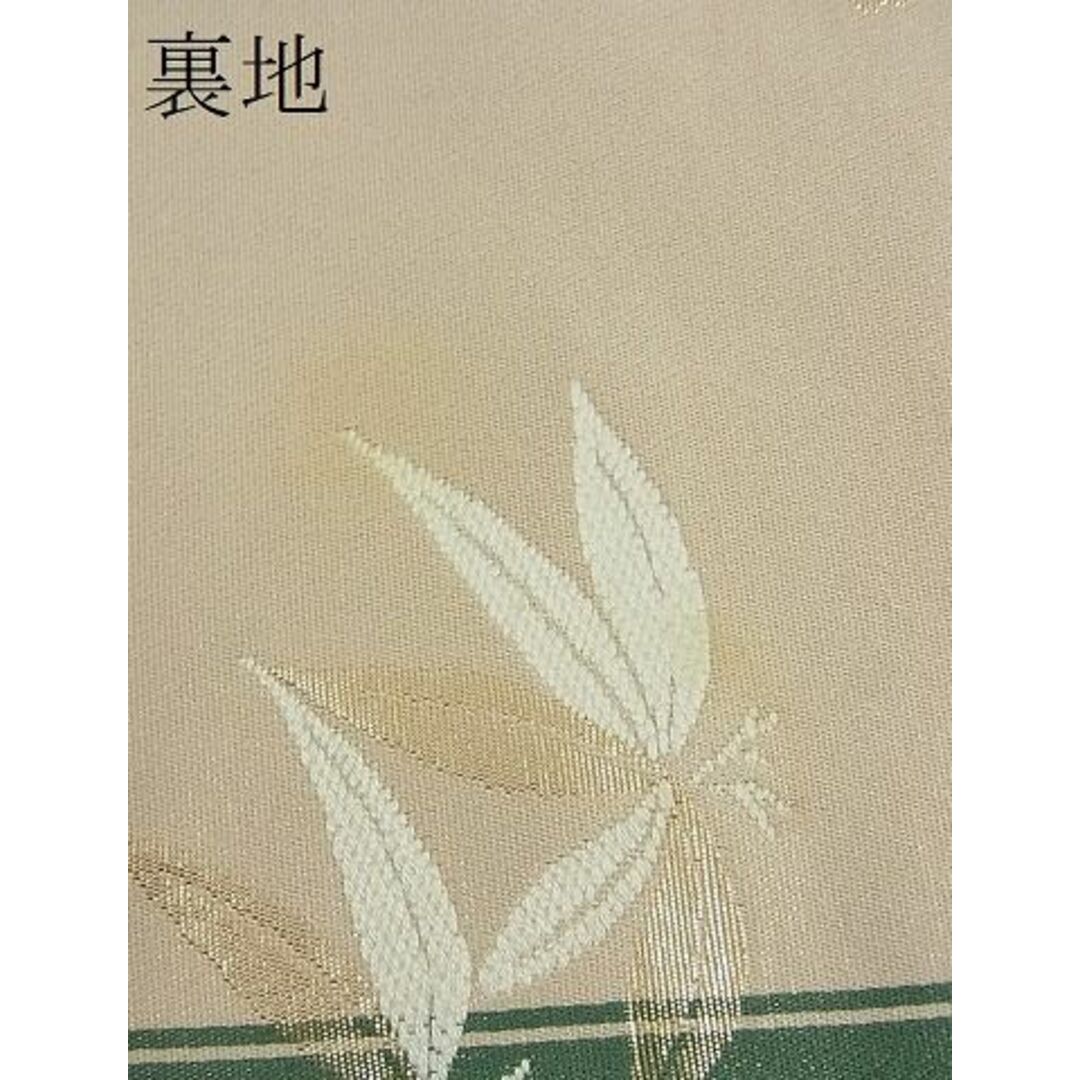 平和屋野田店■六通柄袋帯　唐織　横段菱花鳥唐草文　金糸　逸品　n-fw5875 レディースの水着/浴衣(帯)の商品写真