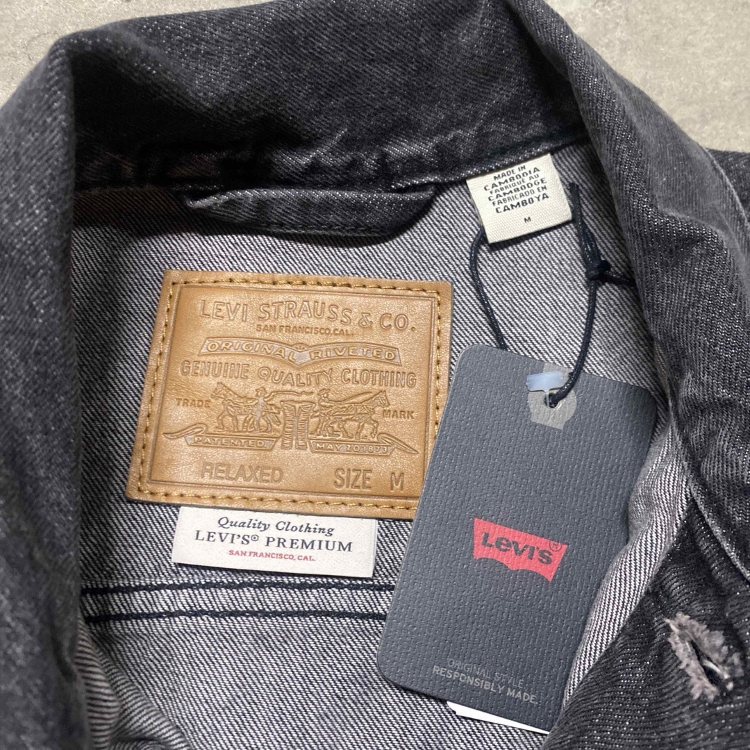Levi's - Levi′s 先染め Right-on ブラックデニムジャケット Levi's - Levi′s 先染め Right-on ブラックデニムジャケット