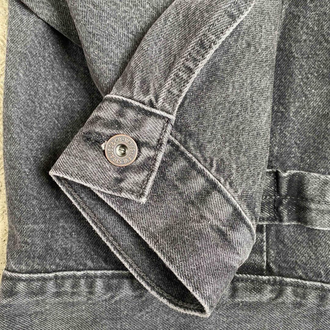 Levi's(リーバイス)のLevi′s 先染め Right-on ブラックデニムジャケット 対戦モデル メンズのジャケット/アウター(Gジャン/デニムジャケット)の商品写真