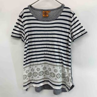 TORYBURCH トリーバーチ レディース Tシャツ 半袖　ボーダー　グレー