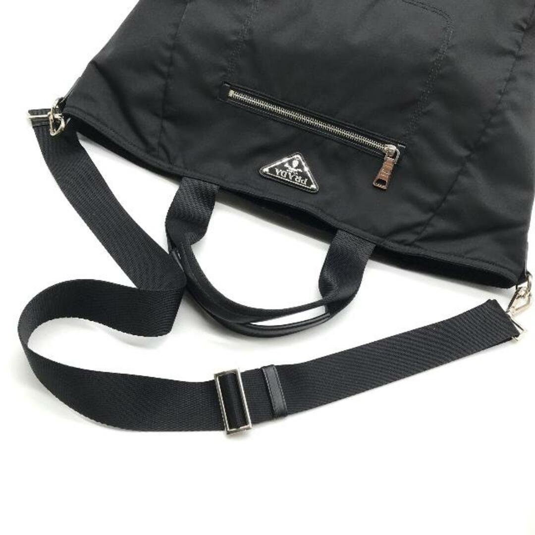 PRADA(プラダ)の良品 PRADA プラダ 三角ロゴ 2WAY テスート ナイロン トート ショルダー バッグ ブラック k1652 エ927 レディースのバッグ(リュック/バックパック)の商品写真