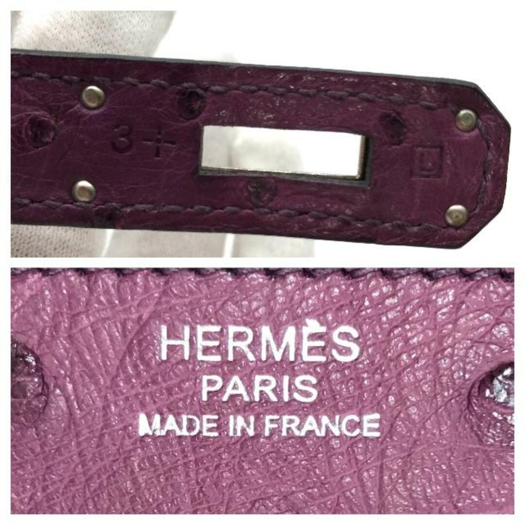 Hermes(エルメス)の美品 HERMES エルメス バーキン30 オーストリッチ ヴィオレ P金具 ハンド バッグ k953 レディースのバッグ(ハンドバッグ)の商品写真