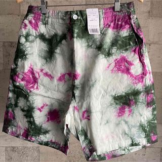 サイラス(SILAS)の新品タグ付き SILAS サイラス TIE-DYE ショートパンツ パープル L(ショートパンツ)