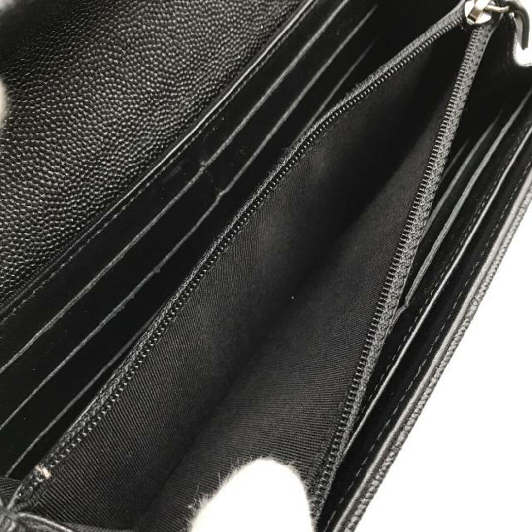 CHANEL(シャネル)の美品 CHANEL シャネル ココマーク マトラッセ キャビアスキン 二つ折り 長 財布 ウォレット ブラック a2930 レディースのファッション小物(財布)の商品写真