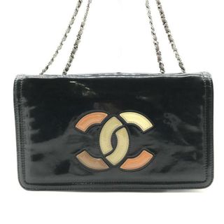 CHANEL - 良品 CHANEL シャネル ココマーク パテント チェーン ショルダー バッグ ブラック a1881